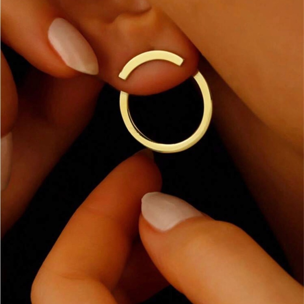 Gold Geometric Hoop Earrings